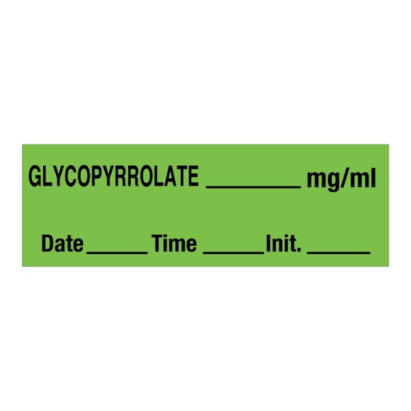 Glycopyrrolate_mg/ml DTI 1/2 x 500 Green w/Black